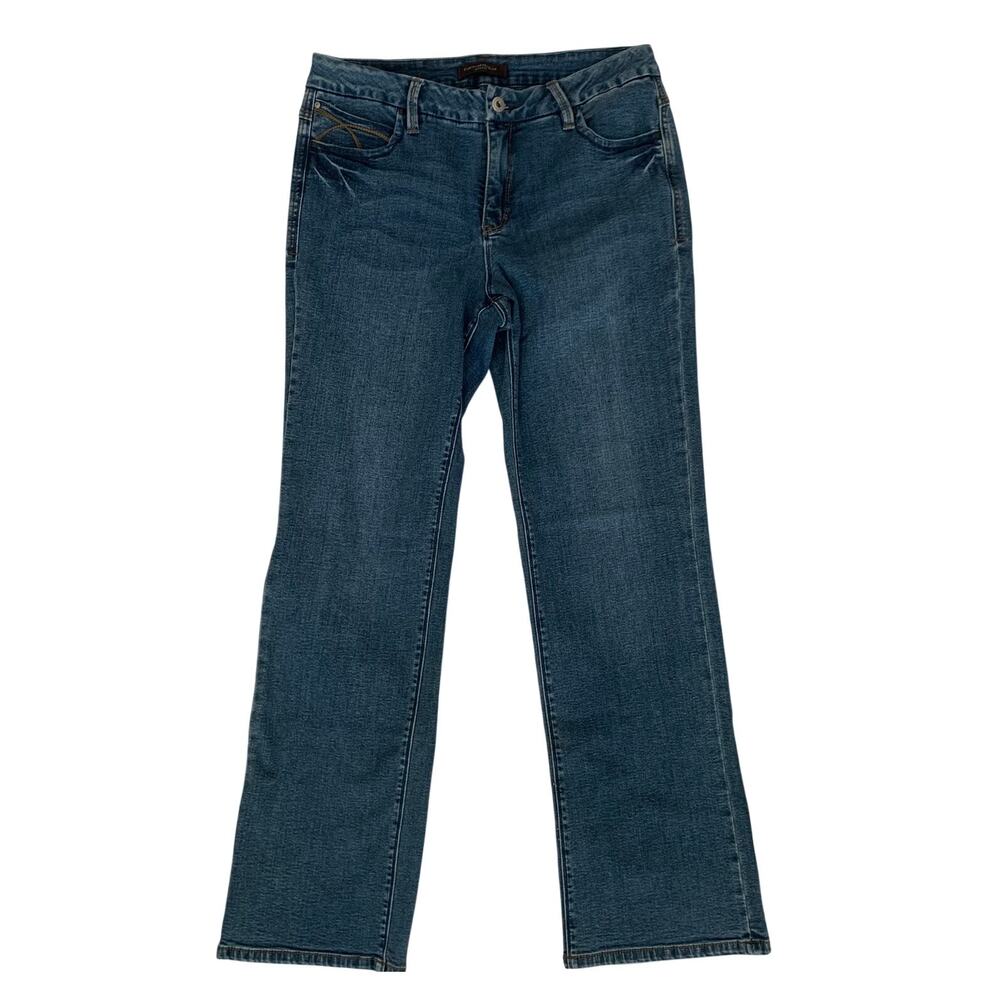 Christopher Blue Womens Sz 12 Short Cotton Stretch Bootcut Denim Blue Jeans